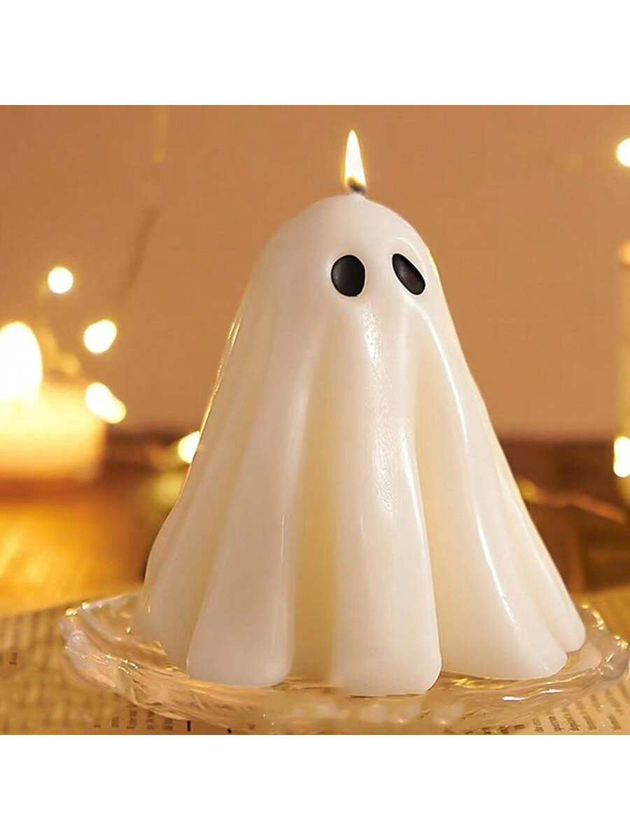 Enchant Your Space with Our Handmade Halloween Ghost Shaped Scented Candle - Perfect for Holidays, Parties, and Decorating Your Home!