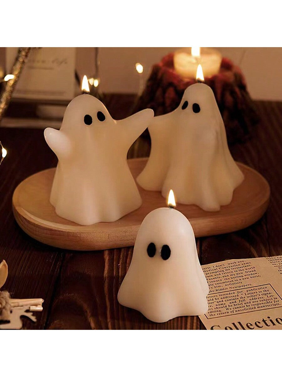 Enchant Your Space with Our Handmade Halloween Ghost Shaped Scented Candle - Perfect for Holidays, Parties, and Decorating Your Home!