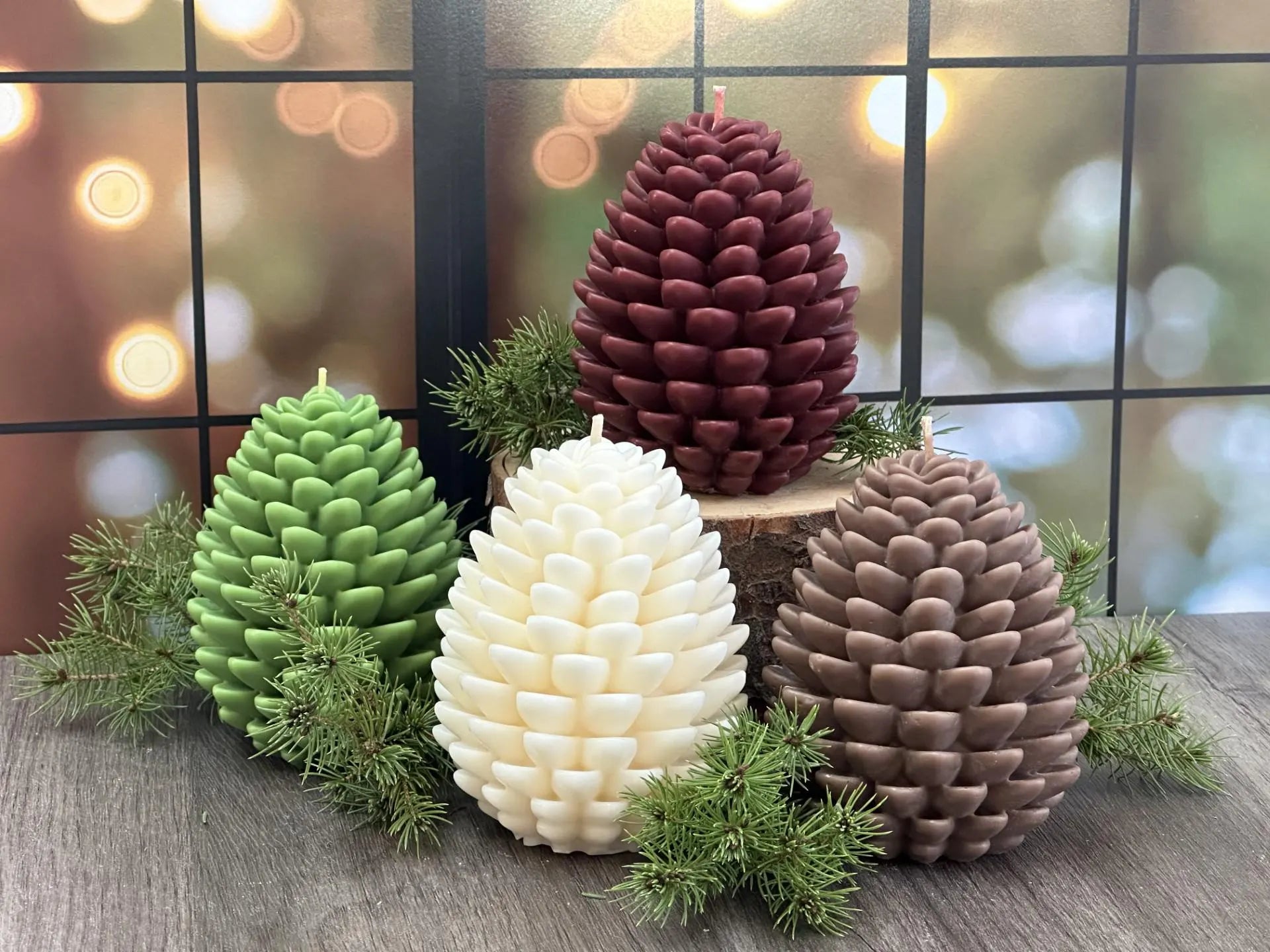 Holiday Pillar Candles, Large Pinecone Fall Holiday Candles, Choose Your Favorite Seasonal Scent, Decorative Candles, Handmade Holiday Gifts
