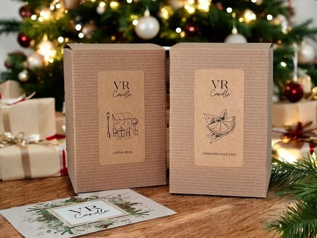 Christmas Candle: Rustic Holiday Decor with Fir Sprigs, Orange and Spices