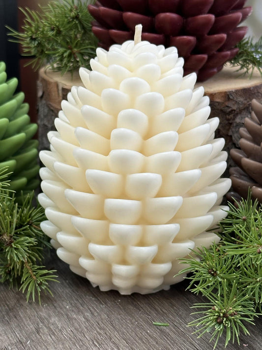 Holiday Pillar Candles, Large Pinecone Fall Holiday Candles, Choose Your Favorite Seasonal Scent, Decorative Candles, Handmade Holiday Gifts