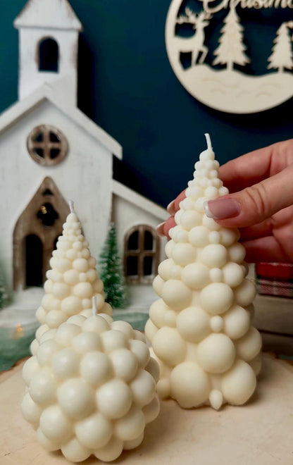 Christmas Tree Candle in Variety of Shapes: Holiday Scented Soy Candle / Xmas Decor