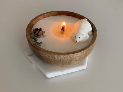 Christmas Candle, Polar Bear Candles, Winter Wonderland Candle, Christmas, Holiday Gift, Handmade Candles, Scented Candles, Christmas Decor