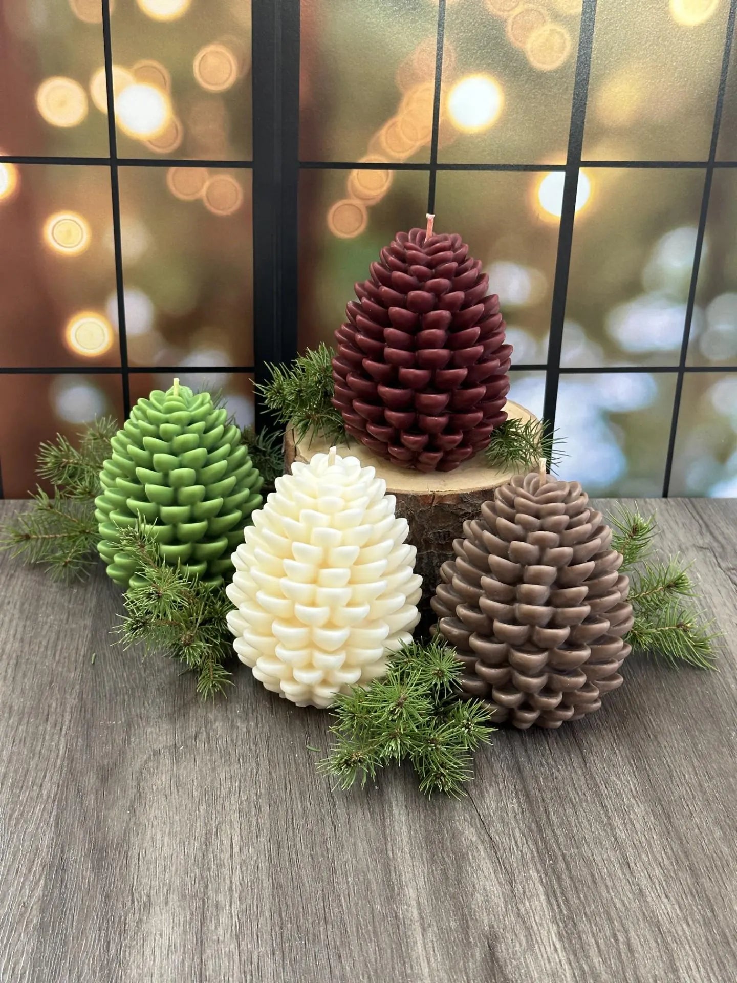 Holiday Pillar Candles, Large Pinecone Fall Holiday Candles, Choose Your Favorite Seasonal Scent, Decorative Candles, Handmade Holiday Gifts