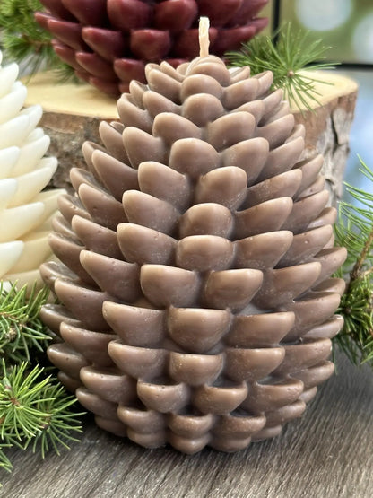 Holiday Pillar Candles, Large Pinecone Fall Holiday Candles, Choose Your Favorite Seasonal Scent, Decorative Candles, Handmade Holiday Gifts