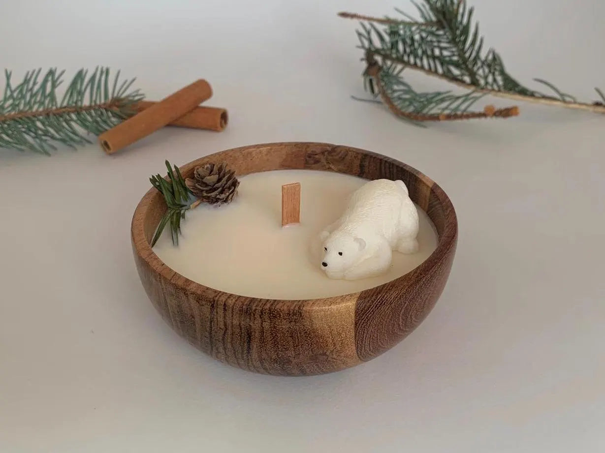 Christmas Candle, Polar Bear Candles, Winter Wonderland Candle, Christmas, Holiday Gift, Handmade Candles, Scented Candles, Christmas Decor