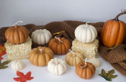 Pumpkin Candle, Pumpkin Shaped Candle, Halloween Decor, Fall Decor, Pumpkin Scented Candle, Halloween Candles, Table Decor, Autumn Decor