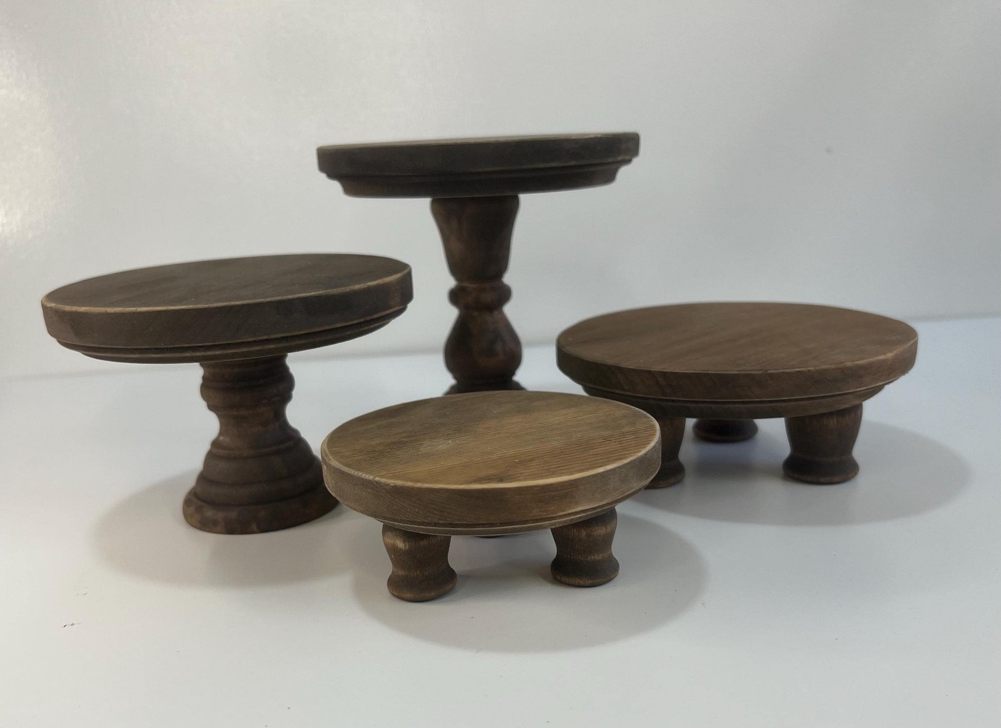 WOODEN RISERS | Tiered Tray Decor | Soap Display | Candle or Plant Stand | Kitchen | Farmhouse | Pedestal | Rustic | Wood Tray | Cupcake