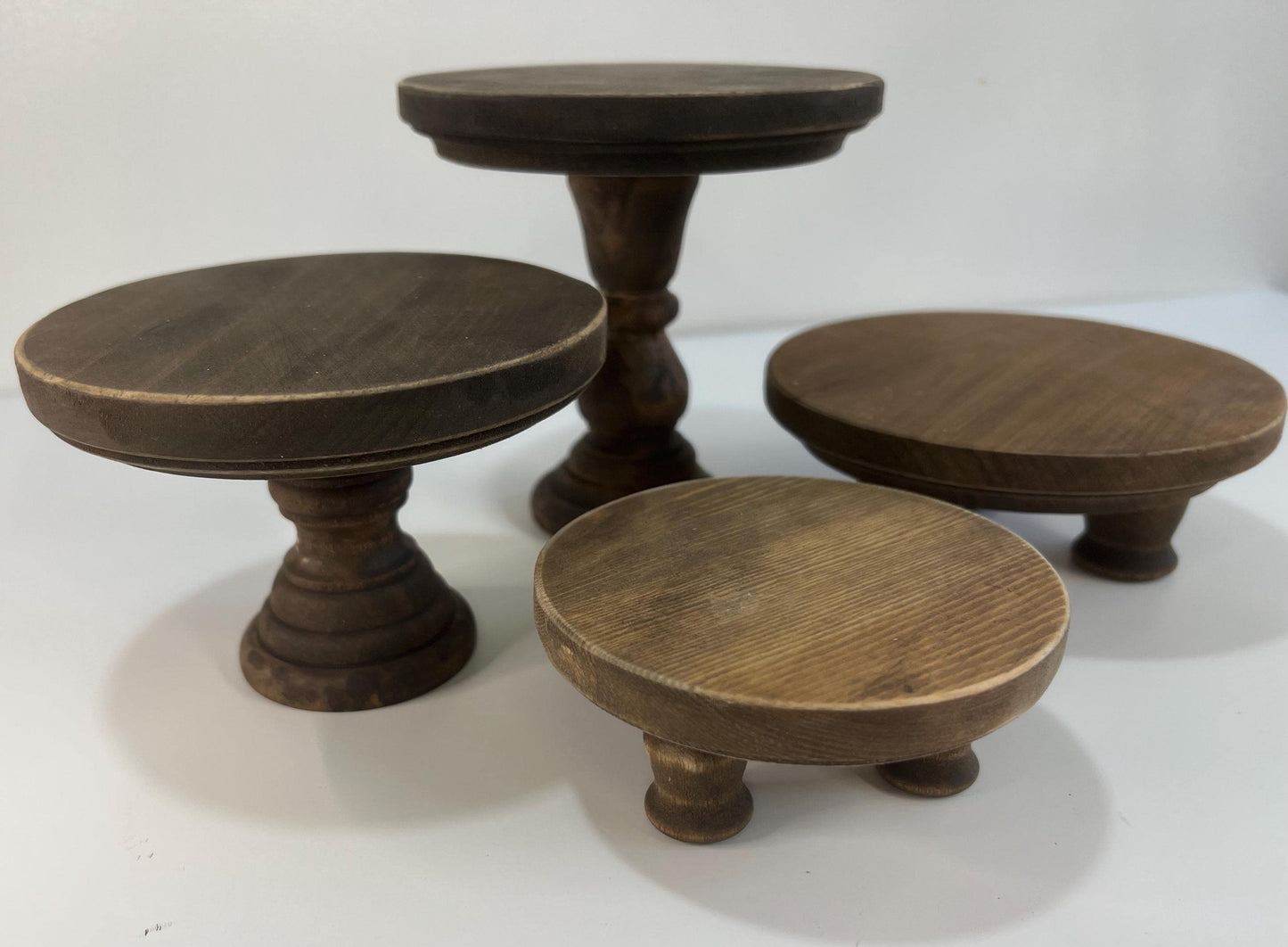 WOODEN RISERS | Tiered Tray Decor | Soap Display | Candle or Plant Stand | Kitchen | Farmhouse | Pedestal | Rustic | Wood Tray | Cupcake