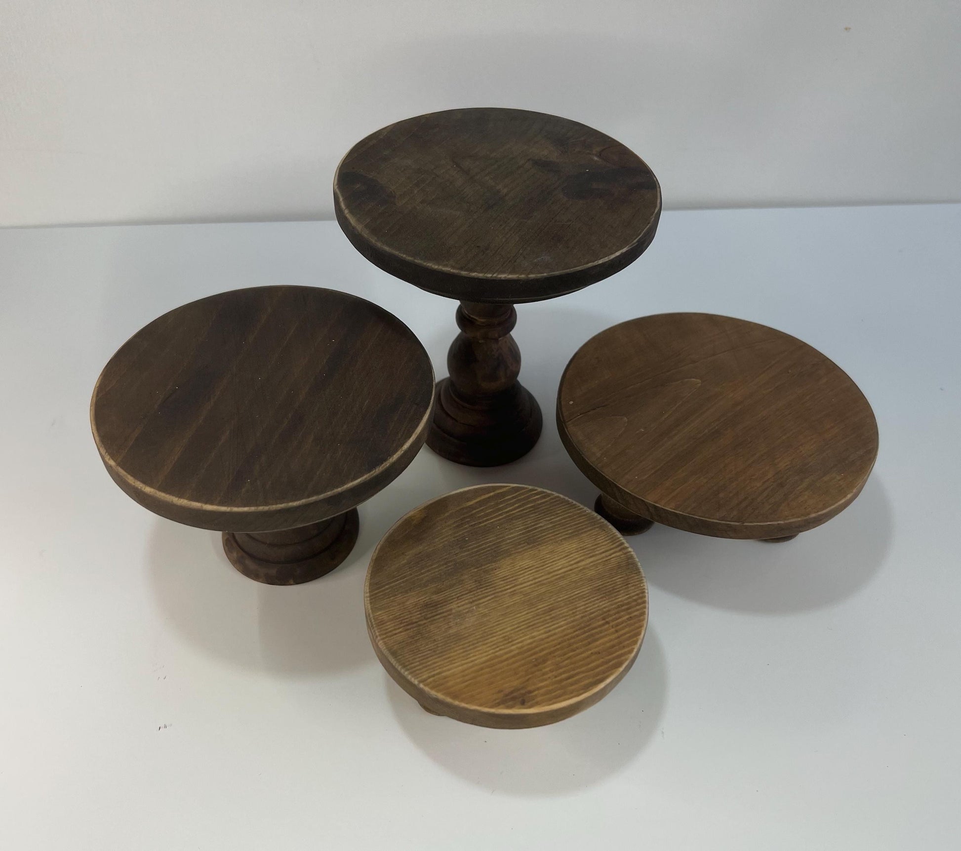 WOODEN RISERS | Tiered Tray Decor | Soap Display | Candle or Plant Stand | Kitchen | Farmhouse | Pedestal | Rustic | Wood Tray | Cupcake