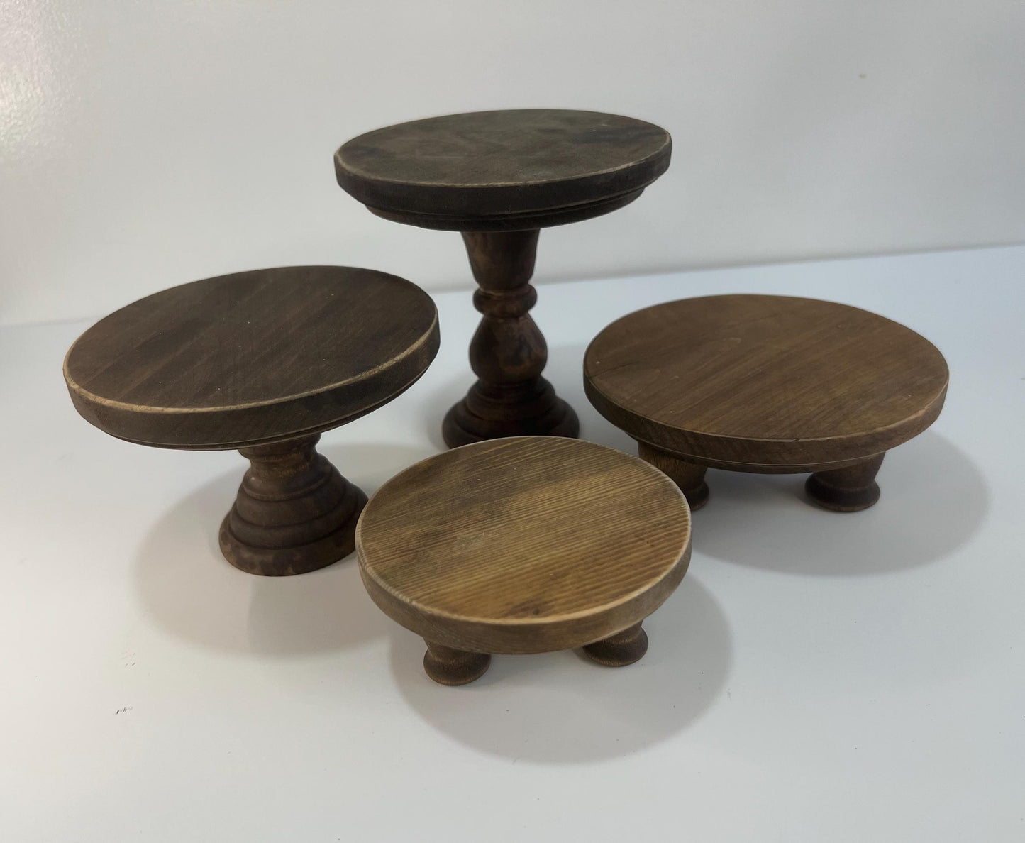 WOODEN RISERS | Tiered Tray Decor | Soap Display | Candle or Plant Stand | Kitchen | Farmhouse | Pedestal | Rustic | Wood Tray | Cupcake