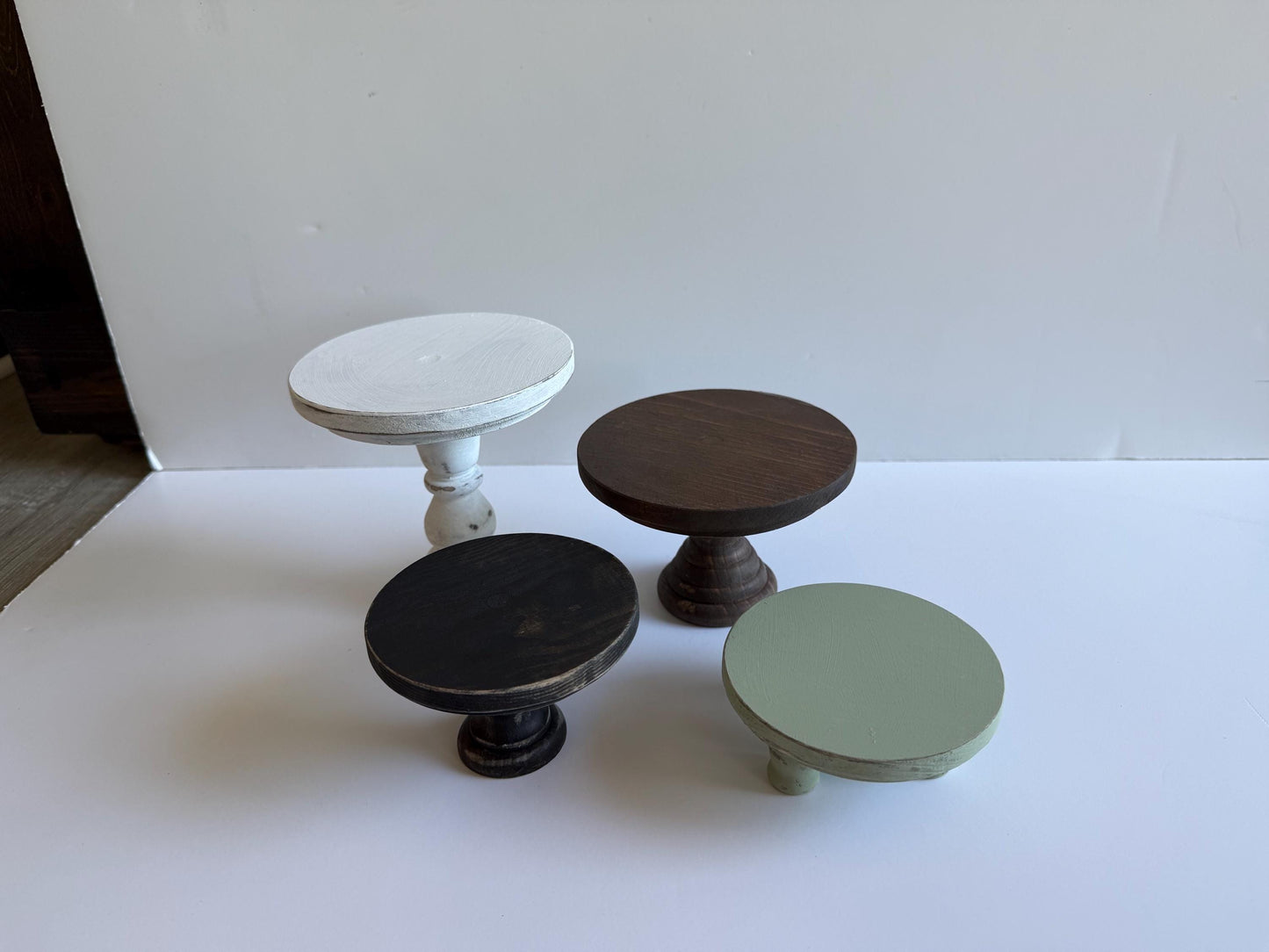 WOODEN RISERS | Tiered Tray Decor | Soap Display | Candle or Plant Stand | Kitchen | Farmhouse | Pedestal | Rustic | Wood Tray | Cupcake