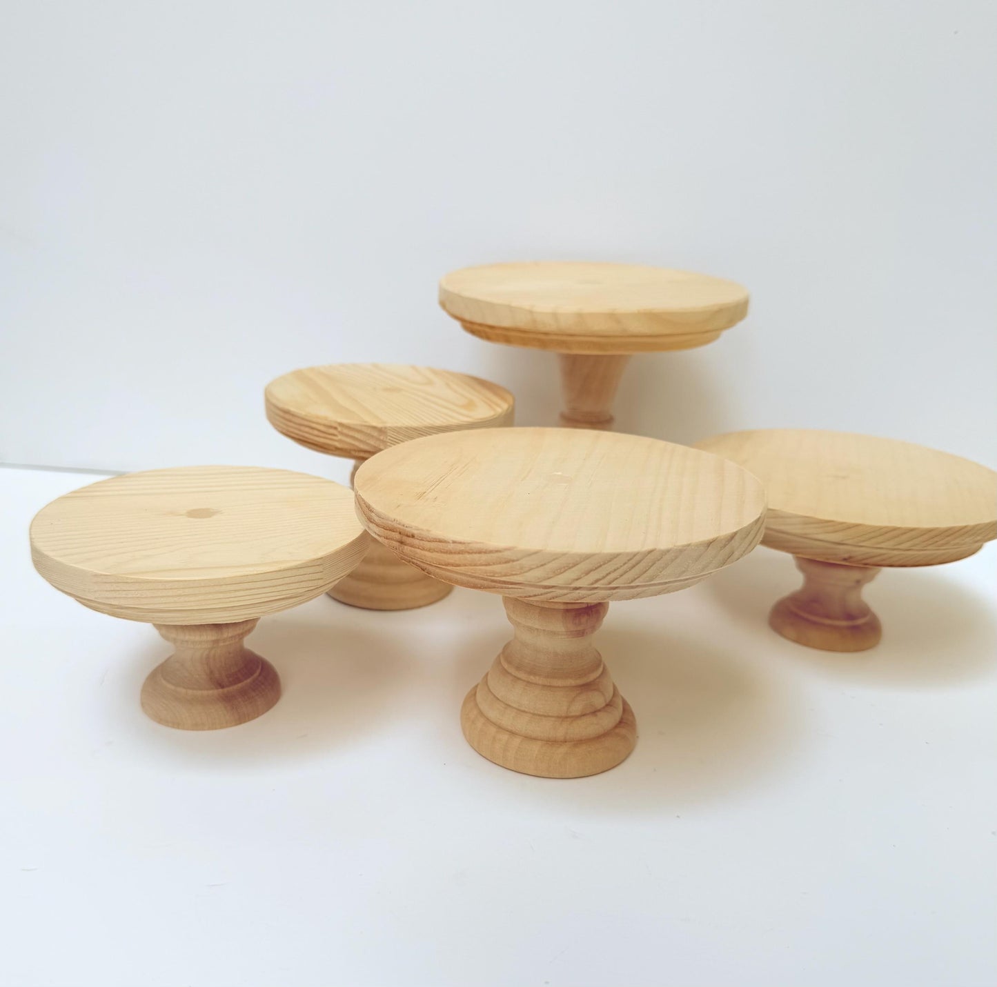 WOODEN RISERS | Tiered Tray Decor | Soap Display | Candle or Plant Stand | Kitchen | Farmhouse | Pedestal | Rustic | Wood Tray | Cupcake