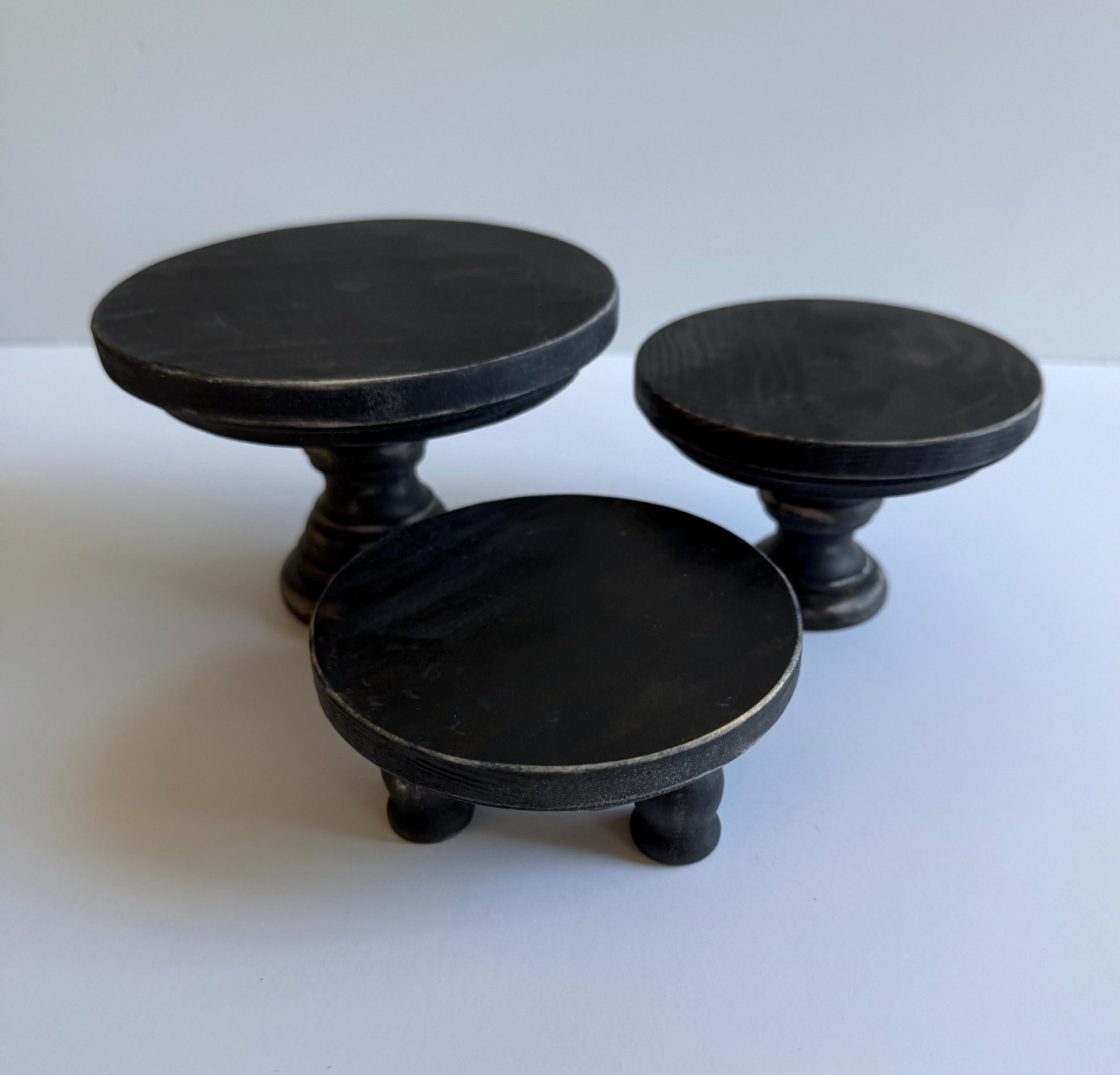 WOODEN RISERS | Tiered Tray Decor | Soap Display | Candle or Plant Stand | Kitchen | Farmhouse | Pedestal | Rustic | Wood Tray | Cupcake