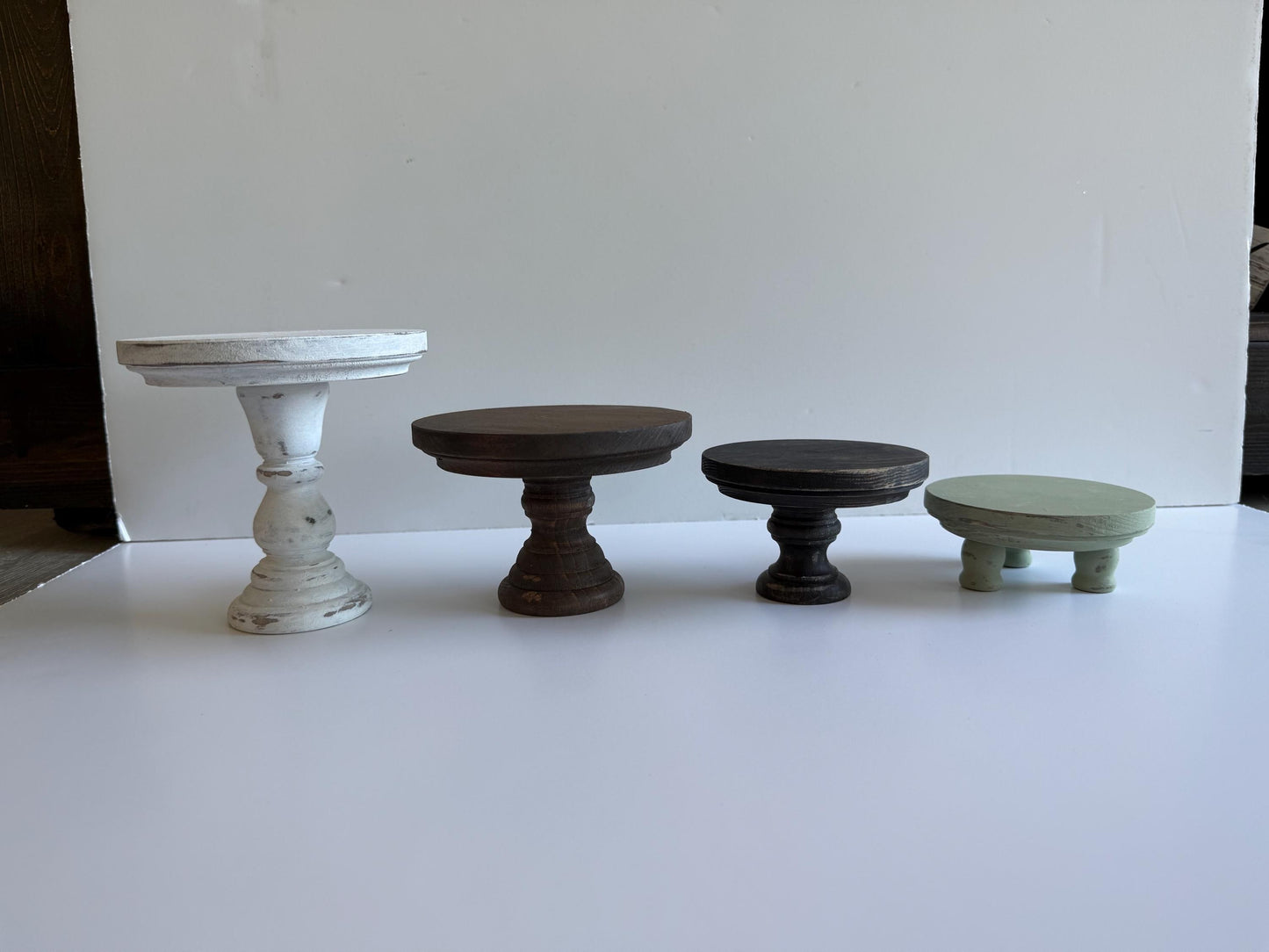 WOODEN RISERS | Tiered Tray Decor | Soap Display | Candle or Plant Stand | Kitchen | Farmhouse | Pedestal | Rustic | Wood Tray | Cupcake