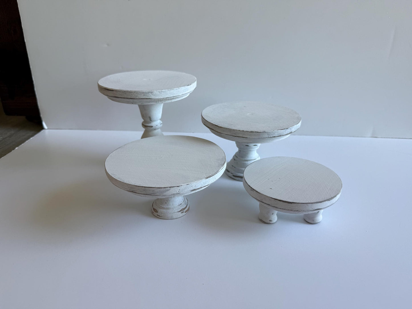 WOODEN RISERS | Tiered Tray Decor | Soap Display | Candle or Plant Stand | Kitchen | Farmhouse | Pedestal | Rustic | Wood Tray | Cupcake