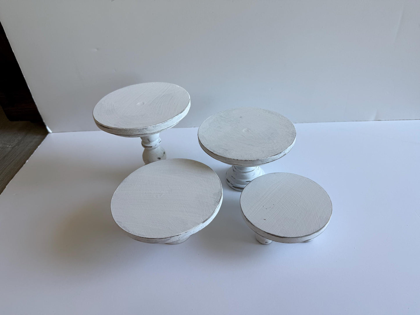 WOODEN RISERS | Tiered Tray Decor | Soap Display | Candle or Plant Stand | Kitchen | Farmhouse | Pedestal | Rustic | Wood Tray | Cupcake