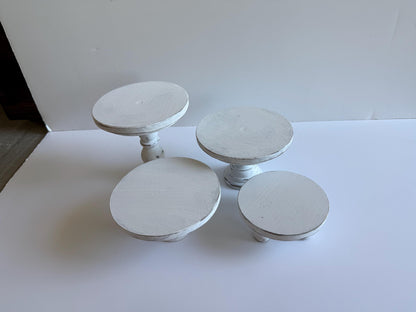 WOODEN RISERS | Tiered Tray Decor | Soap Display | Candle or Plant Stand | Kitchen | Farmhouse | Pedestal | Rustic | Wood Tray | Cupcake